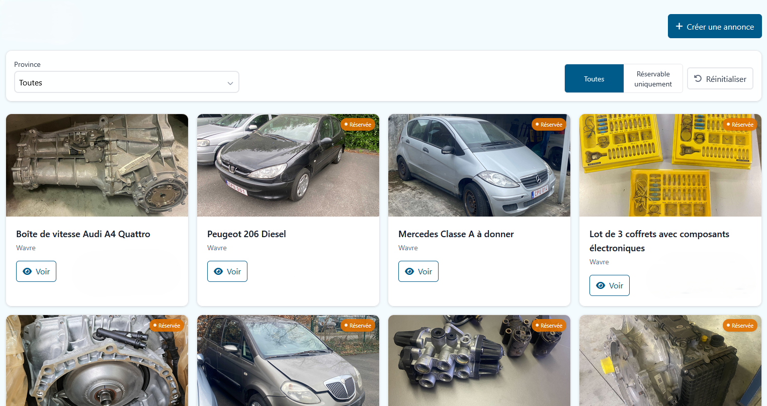 Aperçu des annonces